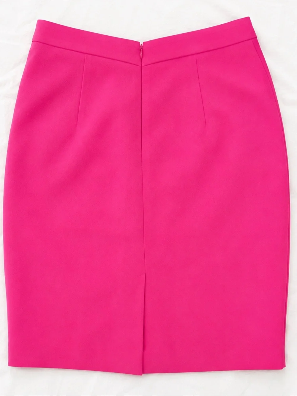 J.Crew Hot Pink Double Cloth Wool Pencil Skirt Size 10